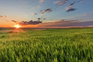 Usa/south dakota/sunset prairie grasslands badlands national park Usa/south dakota/sunset prairie grasslands badlands national park