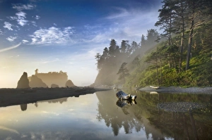 Olympic National Park Sunset Prints: Sunset at Ruby Beach, Olympic National Park, Washington, USA