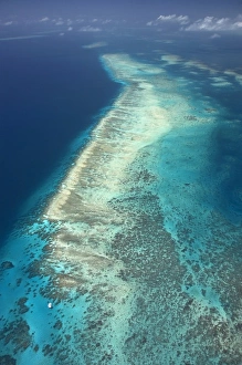 Tongue Reef and Yacht, Great Barrier Reef Marine Park, North Queensland, Australia Tongue Reef and Yacht, Great Barrier Reef Marine Park, North Queensland, Australia