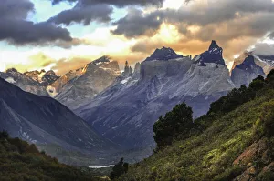 Torres del Paine mountain ridge in Southern Chile Torres del Paine mountain ridge in Southern Chile