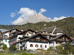 Traditional architecture of the Primiero. Tonadico in the valley of Primiero in the Traditional architecture of the Primiero. Tonadico in the valley of Primiero in the