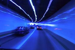 traffic in tunnel near Marriott China Hotel, Guangzhou, China traffic in tunnel near Marriott China Hotel, Guangzhou, China
