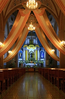 Tsin Tsun Tsan, Mexico. Main cathedral interior Tsin Tsun Tsan, Mexico. Main cathedral interior