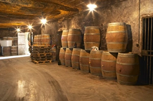 The underground winery and cellar in an old stone quarry, Chateau Belair (Bel Air) 1st The underground winery and cellar in an old stone quarry, Chateau Belair (Bel Air) 1st
