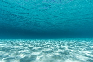 Underwater photograph of a textured sandbar in clear blue water near Staniel Cay Underwater photograph of a textured sandbar in clear blue water near Staniel Cay