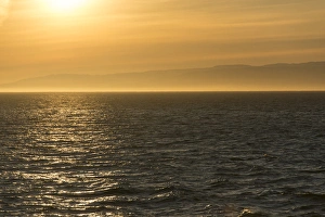 US, WA, Canada, British Columbia. Strait of Juan de Fuca, Vancouver Island, evening light US, WA, Canada, British Columbia. Strait of Juan de Fuca, Vancouver Island, evening light