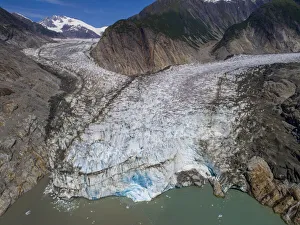 USA, Alaska, Tracy Arm-Fords Terror Wilderness, Aerial view of Sawyer Glacier in Tracy USA, Alaska, Tracy Arm-Fords Terror Wilderness, Aerial view of Sawyer Glacier in Tracy