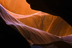 USA, Arizona, Upper Antelope Canyon. Sandstone formations in slot canyon. Credit as USA, Arizona, Upper Antelope Canyon. Sandstone formations in slot canyon. Credit as