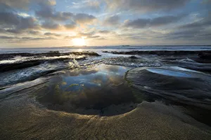USA, California, La Jolla. Tidepools at sunset USA, California, La Jolla. Tidepools at sunset