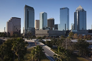 USA, Florida, Tampa, skyline from Rt. 618, late afternoon USA, Florida, Tampa, skyline from Rt. 618, late afternoon