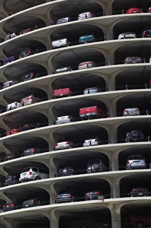 USA, Illinois, Chicago: Marina City, Circular Parking Garage USA, Illinois, Chicago: Marina City, Circular Parking Garage