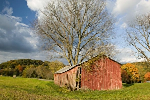 USA, Missouri, Matson: Missouri River Valley, farm and barn USA, Missouri, Matson: Missouri River Valley, farm and barn