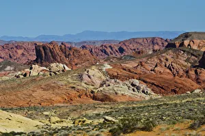 USA, Nevada. Valley of Fire State Park, Mouses Tank Road looking north USA, Nevada. Valley of Fire State Park, Mouses Tank Road looking north
