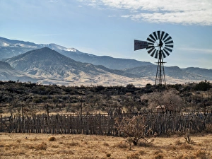 USA, New Mexico, Aermotor windmill and cattle pen USA, New Mexico, Aermotor windmill and cattle pen