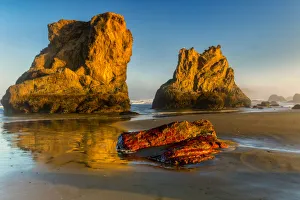 USA, Oregon, Bandon. Sunrise on beach. Credit as: Jay O'Brien / Jaynes Gallery / DanitaDelimont USA, Oregon, Bandon. Sunrise on beach. Credit as: Jay O'Brien / Jaynes Gallery / DanitaDelimont