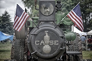 USA, Oregon, Brooks, Antique Powerland, CASE steam powered tractor USA, Oregon, Brooks, Antique Powerland, CASE steam powered tractor