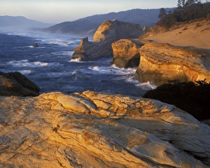 USA, Oregon, Three Capes Scenic Route, Cape Kiwanda State Natural Area, Sandstone USA, Oregon, Three Capes Scenic Route, Cape Kiwanda State Natural Area, Sandstone