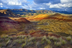 USA, Oregon. Landscape of the Painted Hills Unit, John Day Fossil Beds National Monument USA, Oregon. Landscape of the Painted Hills Unit, John Day Fossil Beds National Monument