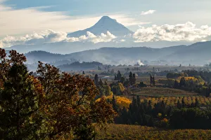 USA, Oregon. Mount Hood autumn landscape scenery USA, Oregon. Mount Hood autumn landscape scenery