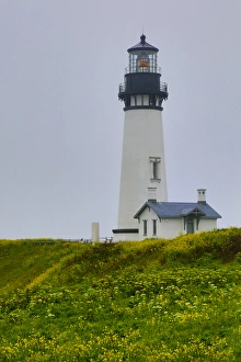 USA, Oregon. Yaquina Head Lighthouse on foggy day USA, Oregon. Yaquina Head Lighthouse on foggy day