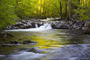 USA, Tennessee, Evening reflections in the Little River at Tremont USA, Tennessee, Evening reflections in the Little River at Tremont