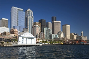 USA, WA, Seattle, Seattle skyline from Elliott Bay USA, WA, Seattle, Seattle skyline from Elliott Bay
