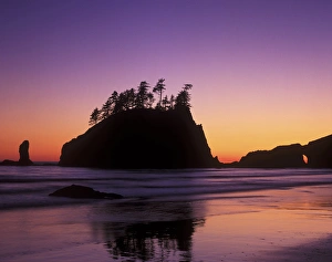 USA, Washington, Olympic NP, Second Beach Sunset USA, Washington, Olympic NP, Second Beach Sunset