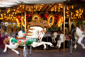 USA, Washington, Seattle, Seattle Center, Amusement Park, Merry-go-round USA, Washington, Seattle, Seattle Center, Amusement Park, Merry-go-round