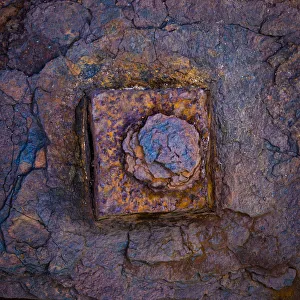USA, Washington State, Hansville. Rusted bolt head close-up USA, Washington State, Hansville. Rusted bolt head close-up