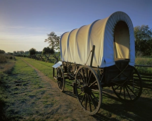 USA, Washington, Whitman MIssion National Historic Site, Covered Wagon USA, Washington, Whitman MIssion National Historic Site, Covered Wagon