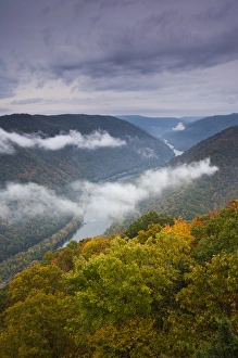 USA, West Virginia, Beckley. Grandview, New River Gorge National River, Grandview overlook USA, West Virginia, Beckley. Grandview, New River Gorge National River, Grandview overlook