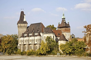 Vajdahunyad Castle in Budapest during fall, Hungary Vajdahunyad Castle in Budapest during fall, Hungary