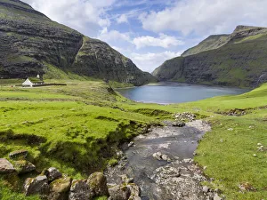 The valley of Saksun, one of the main attractions of the Faroe Islands. The island Streymoy The valley of Saksun, one of the main attractions of the Faroe Islands. The island Streymoy