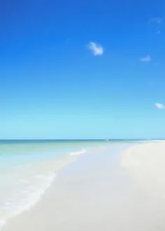A vertical, photo painting of Clearwater Beach, white sands A vertical, photo painting of Clearwater Beach, white sands