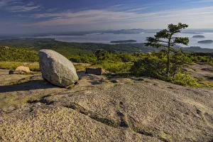 View from Cadillac Mountain looking down onto Frenchman Bay in Acadia National Park View from Cadillac Mountain looking down onto Frenchman Bay in Acadia National Park