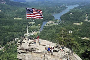 View of Chimney Rock and Lake Lure from the Opera Box, Chimney Rock State Park, Chimney Rock View of Chimney Rock and Lake Lure from the Opera Box, Chimney Rock State Park, Chimney Rock