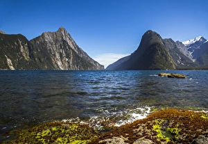 View of Mitre Peak and Milford Sound, South Island, New Zealand View of Mitre Peak and Milford Sound, South Island, New Zealand