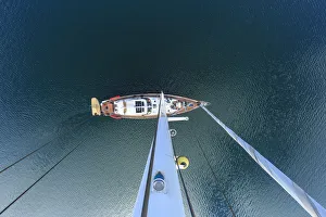view from Odysseus, PR 90 foot sailing yacht, San Diego, CA, USA view from Odysseus, PR 90 foot sailing yacht, San Diego, CA, USA