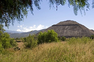 A view of the Pyramid of the Sun at Teotihuacan in the State of Mexico, Mexico A view of the Pyramid of the Sun at Teotihuacan in the State of Mexico, Mexico