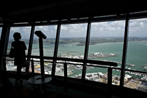 Waitemata Harbour View Prints: View of Waitemata Harbour from Skytower, Auckland, North Island, New Zealand