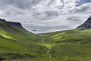 The village Gasadalur. The island Vagar, part of the Faroe Islands in the North Atlantic The village Gasadalur. The island Vagar, part of the Faroe Islands in the North Atlantic