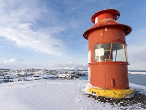 Village Stykkisholmur on the Snaefellsnes peninsula during winter Village Stykkisholmur on the Snaefellsnes peninsula during winter