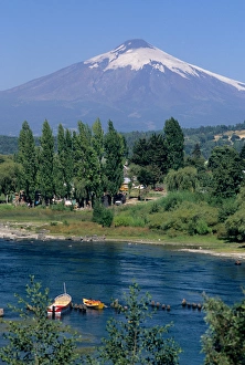 Villarica Volcano near Pucon, Chile. chile, chilean, chiano, south america Villarica Volcano near Pucon, Chile. chile, chilean, chiano, south america
