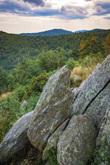 Vista with boulders, Shenandoah, Blue Ridge Parkway, Smoky Mountains, USA Vista with boulders, Shenandoah, Blue Ridge Parkway, Smoky Mountains, USA