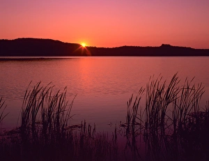 WA, Quincy Wildlife Area, Quincy Lake at sunset WA, Quincy Wildlife Area, Quincy Lake at sunset