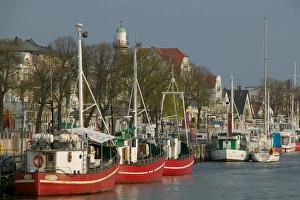 Germany Harbor Prints: warnemunde waterfront