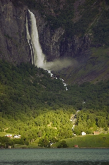 Water fall Sogne Fjord; Southern, Fjord, Norway Water fall Sogne Fjord; Southern, Fjord, Norway