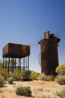 Water Towers, Beresford Bore Historic Railway Siding (Old Ghan Railway), Oodnadatta Water Towers, Beresford Bore Historic Railway Siding (Old Ghan Railway), Oodnadatta