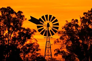 Windmill Sunset Prints: Windmill at Sunset