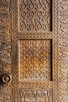 Wooden door, Holy Trinity Cathedral of Tbilisi, also known as Sameba, Tbilisi, Georgia Wooden door, Holy Trinity Cathedral of Tbilisi, also known as Sameba, Tbilisi, Georgia